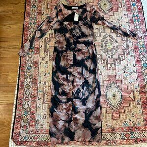 NYT Abercrombie Mesh Long Sleeve Dress